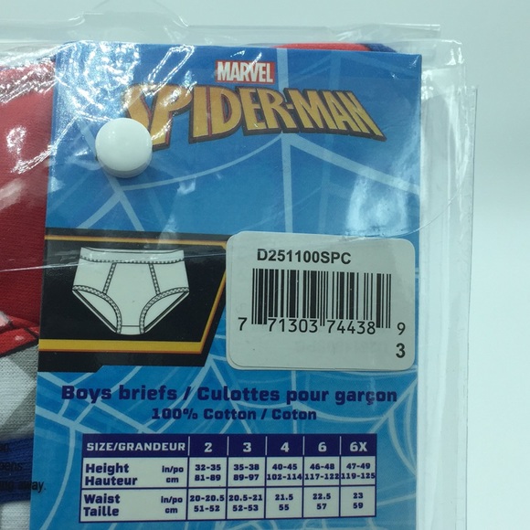 Marvel Spider-Man Boys Briefs Underwear Size 3 New in Package - Picture 4 of 7